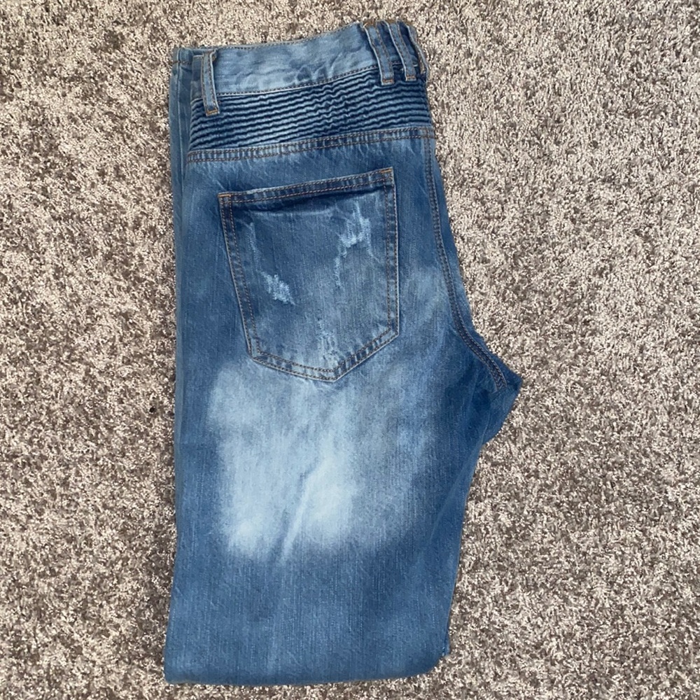Multi-Colored Blue Jeans - Picture 2 of 3